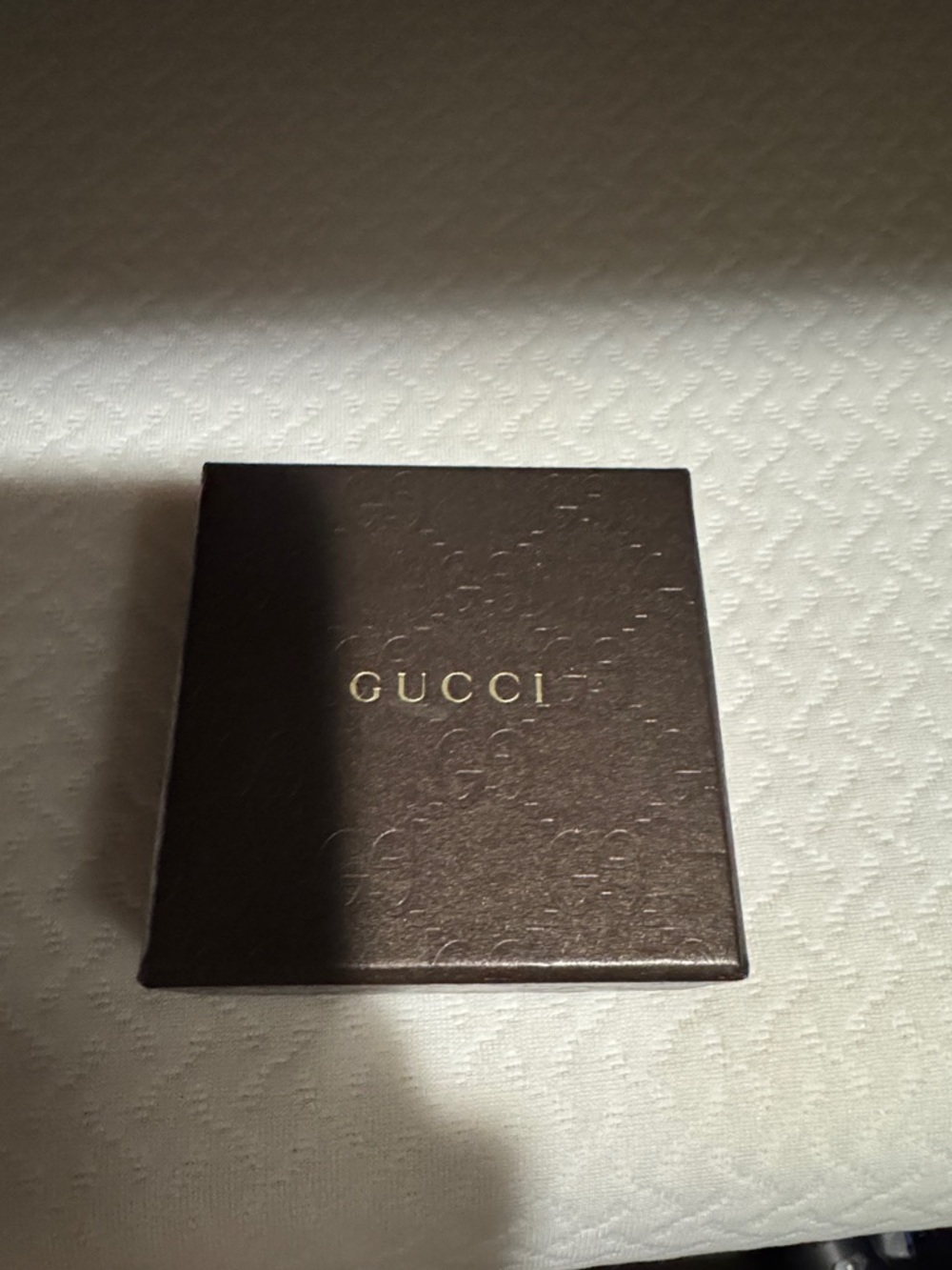 Gucci Brown Jewelry Box with Gold Logo